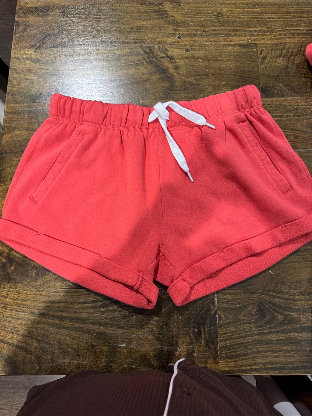 Women's Coral Drawstring Fleece Shorts